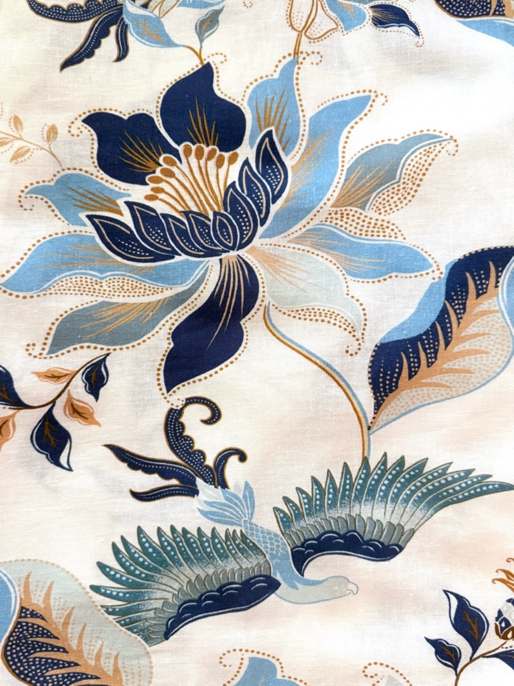FARM Rio White Maxi Dress with Blue and Gold Floral Embroidery - Picture 15 of 16